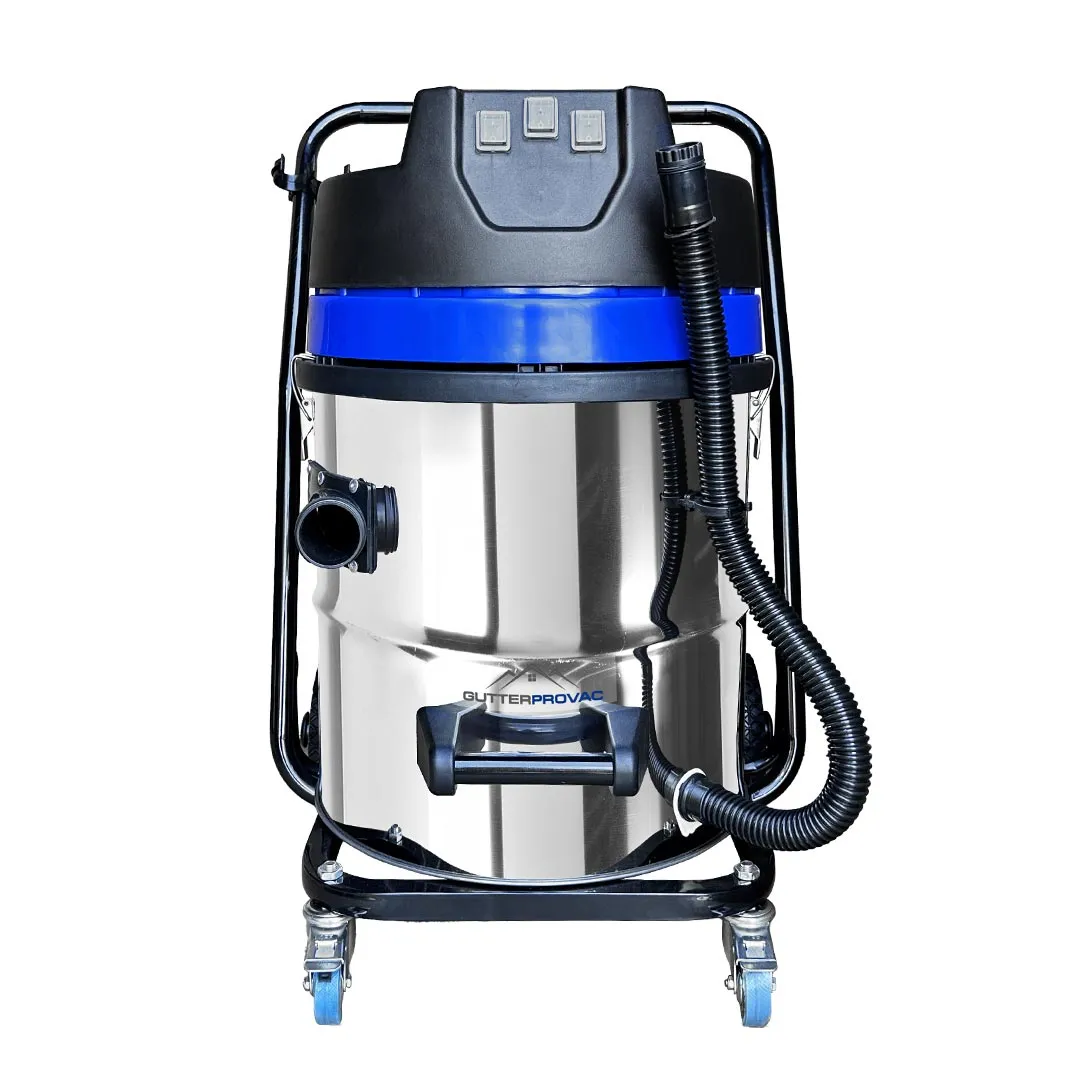 16 Gallon Classic Cyclone Gutter Cleaning Vacuum with 40 Foot (3 Story) Carbon Clamping Poles, Pole Carry Bag and 25 Foot Hose