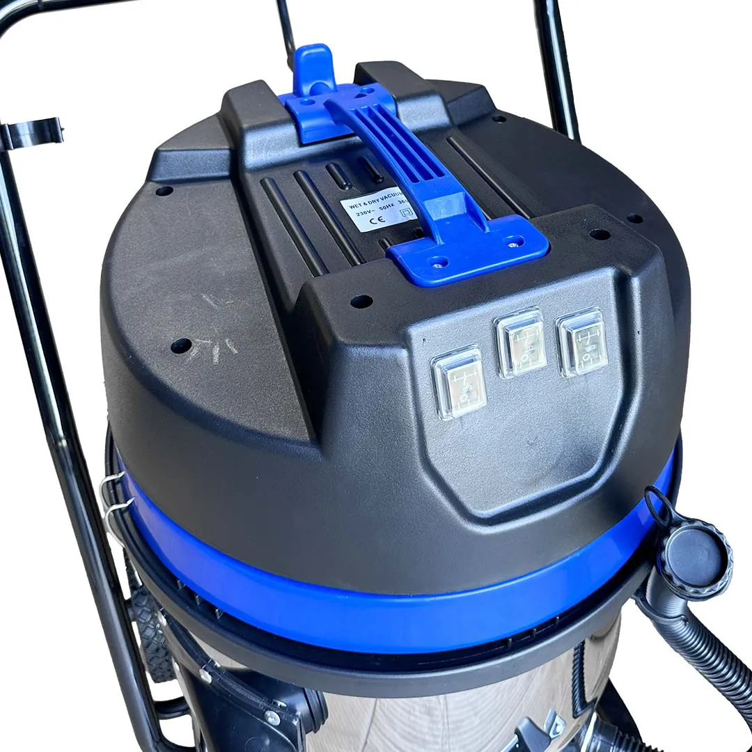 16 Gallon Classic Cyclone Gutter Cleaning Vacuum with 40 Foot (3 Story) Carbon Clamping Poles, Pole Carry Bag and 25 Foot Hose