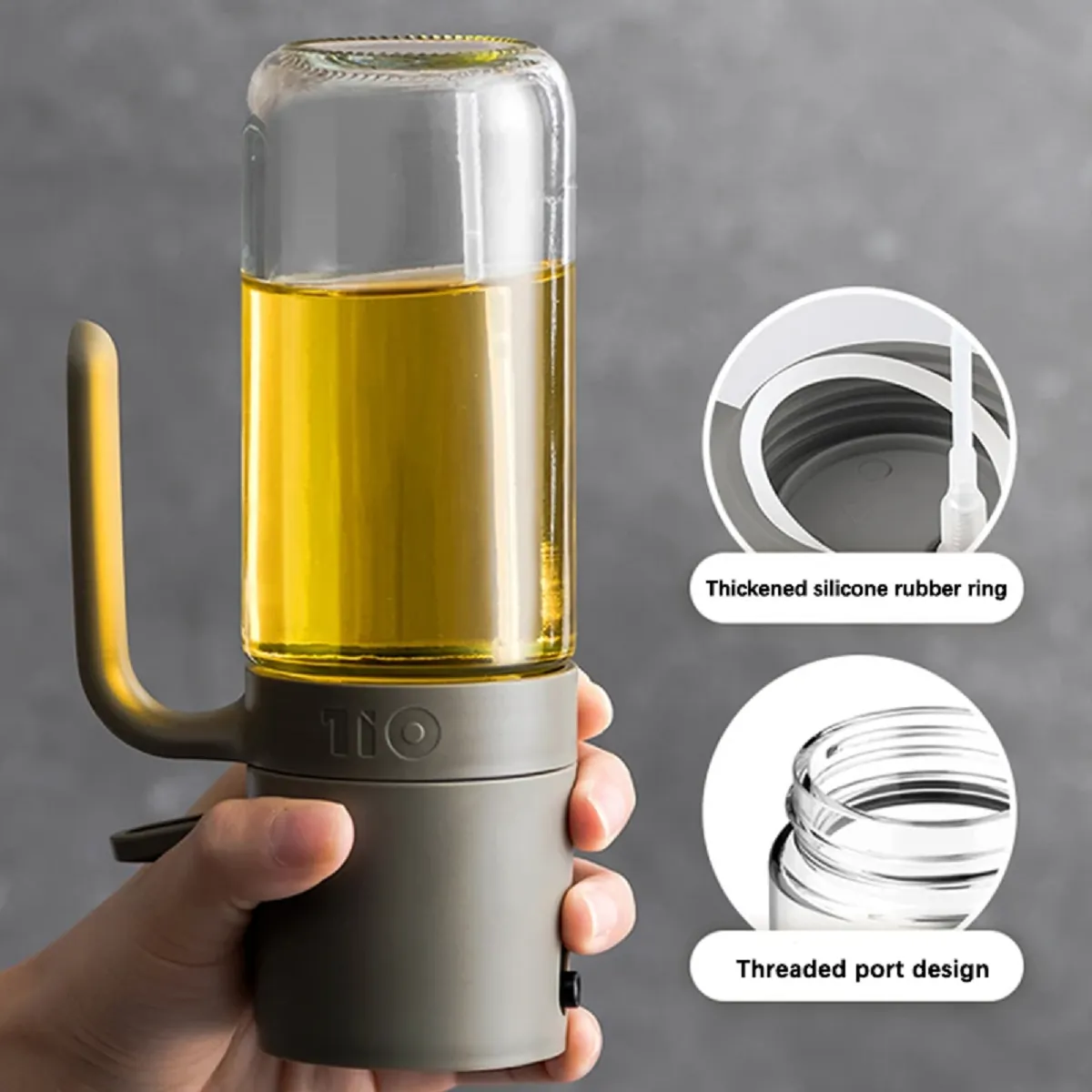 250ml Glass Oil Spray Bottle Cooking Oil Dispensers