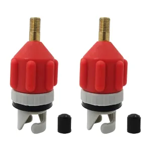 2x Inflatable Stand Up Paddleboard SUP Pump Adaptor, Universal Standard Schrader Air Valve Adapter Pumping Head Connector Converter for Inflating Boat/Kayak/Surfboard/Bed/Car Tire, Orange by BLUE ELF