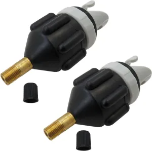 2x SUP Pump Adaptor, Universal Inflatable Boat SUP Pump Converter Air Valve Adapter Pumping Head Connector for Stand Up Paddle Board/Dinghy/Paddling Pool/Kayak - Black