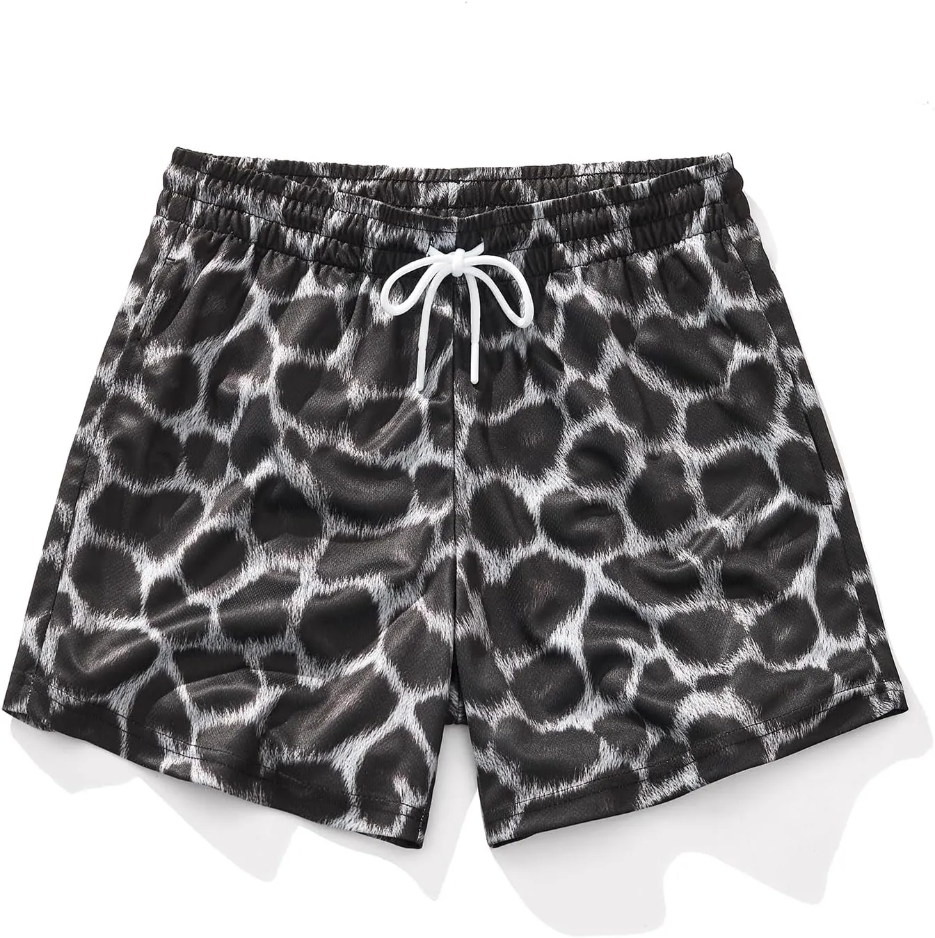 AIMPACT Mens Graphic Print Shorts 5 Inch Workout Gym Running Basketball Summer Beach Board Shorts for Men