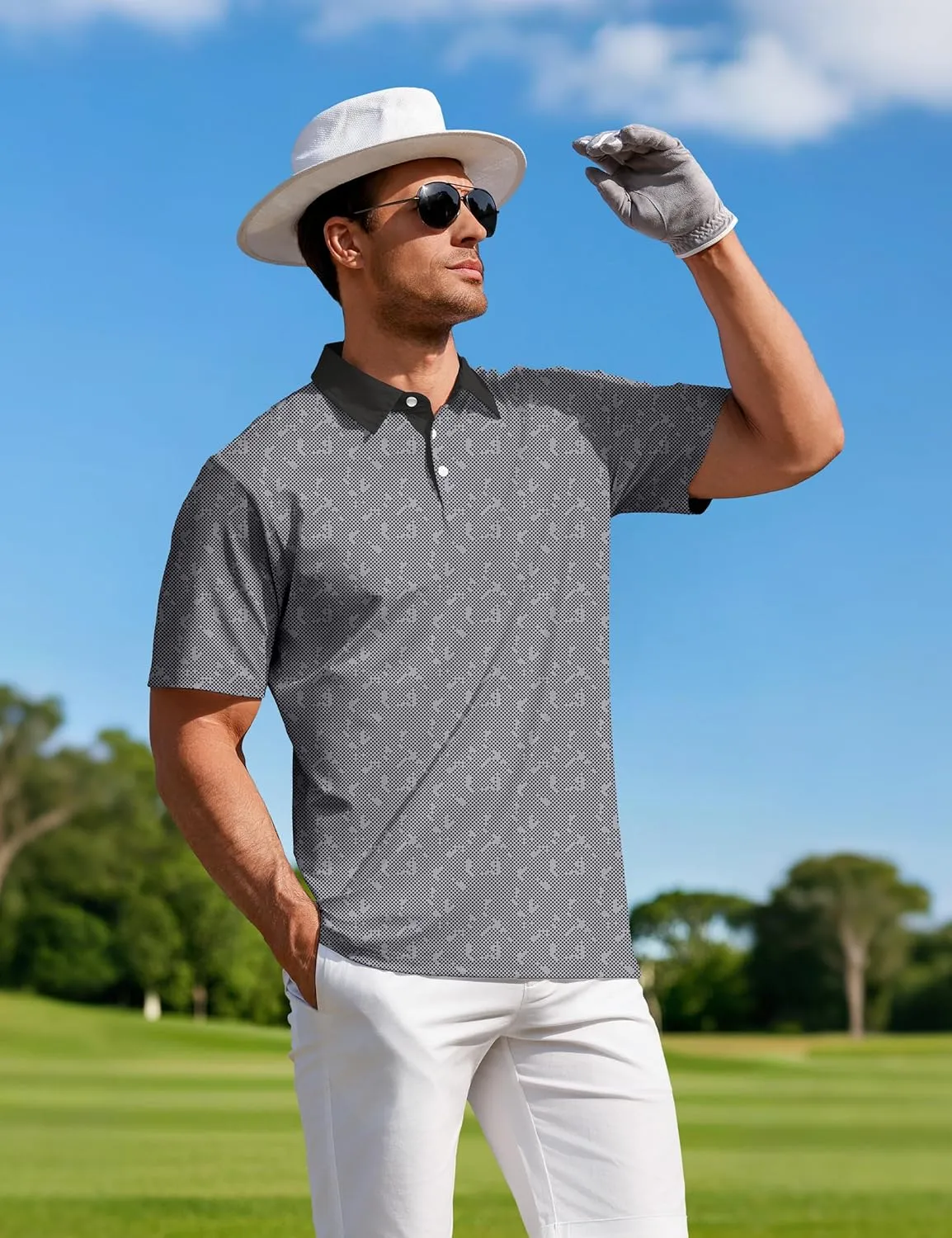 APTRO Mens Polo Shirt Short Sleeve Performance Golf Shirts Moisture Wicking Dry Fit Casual Quick-Dry T-Shirt