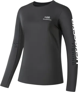 BASSDASH Womens UPF 50  UV Sun Protection Long Sleeve Shirts Quick Dry T-Shirt for Fishing Hiking Kayaking