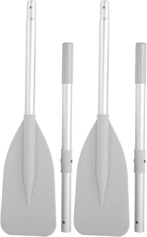 Boat Paddles Jon Boat Oars with Locks 85235 High Toughness Inflatable Boat Dinghy Canoe Water Marine Sports Aluminium Alloy Oars 2pcs Paddle with 2pcs Rod Set Oars for Row Boat