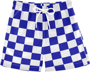 Buffalo Check Plaid Boys Swim Trunks Checkerboard Toddler Beach Board Shorts Summer Bathing Suit 2T