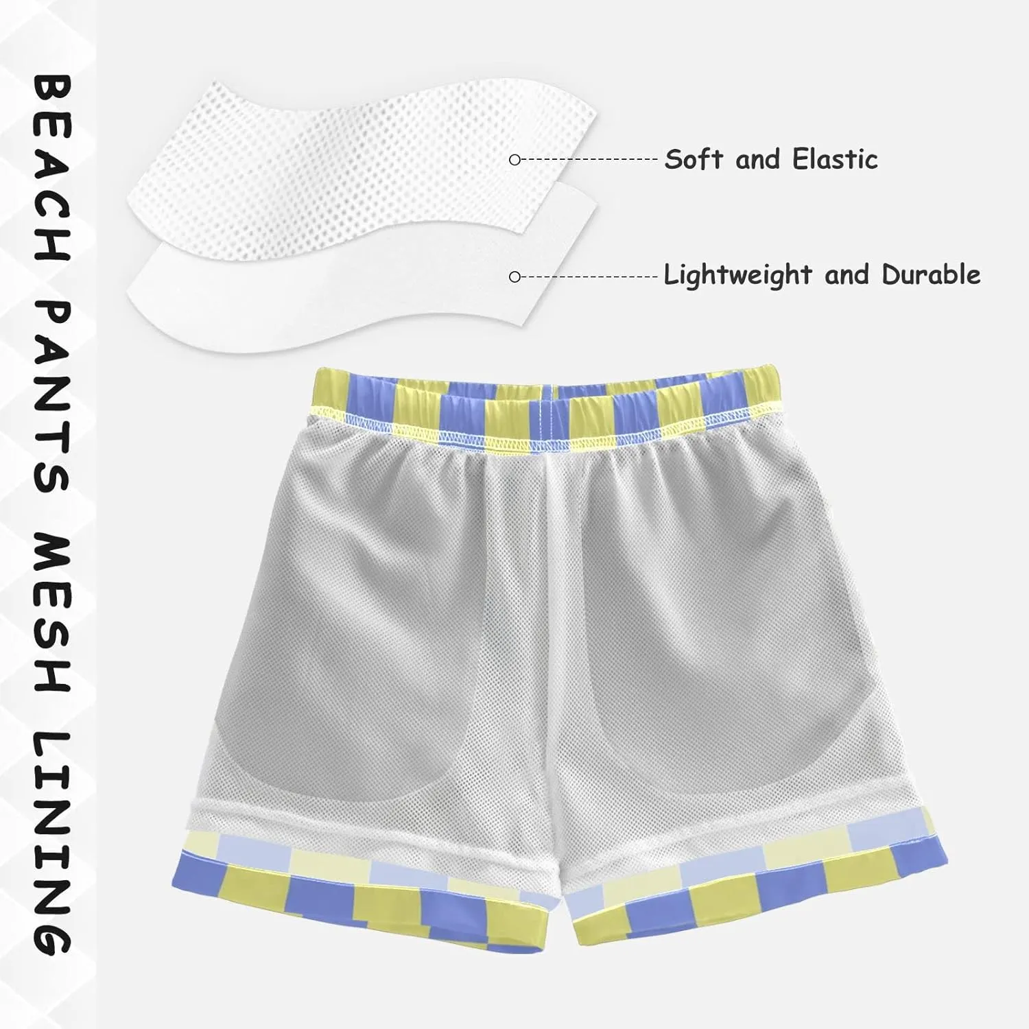 Buffalo Check Plaid Boys Swim Trunks Checkerboard Toddler Beach Board Shorts Summer Bathing Suit 2T