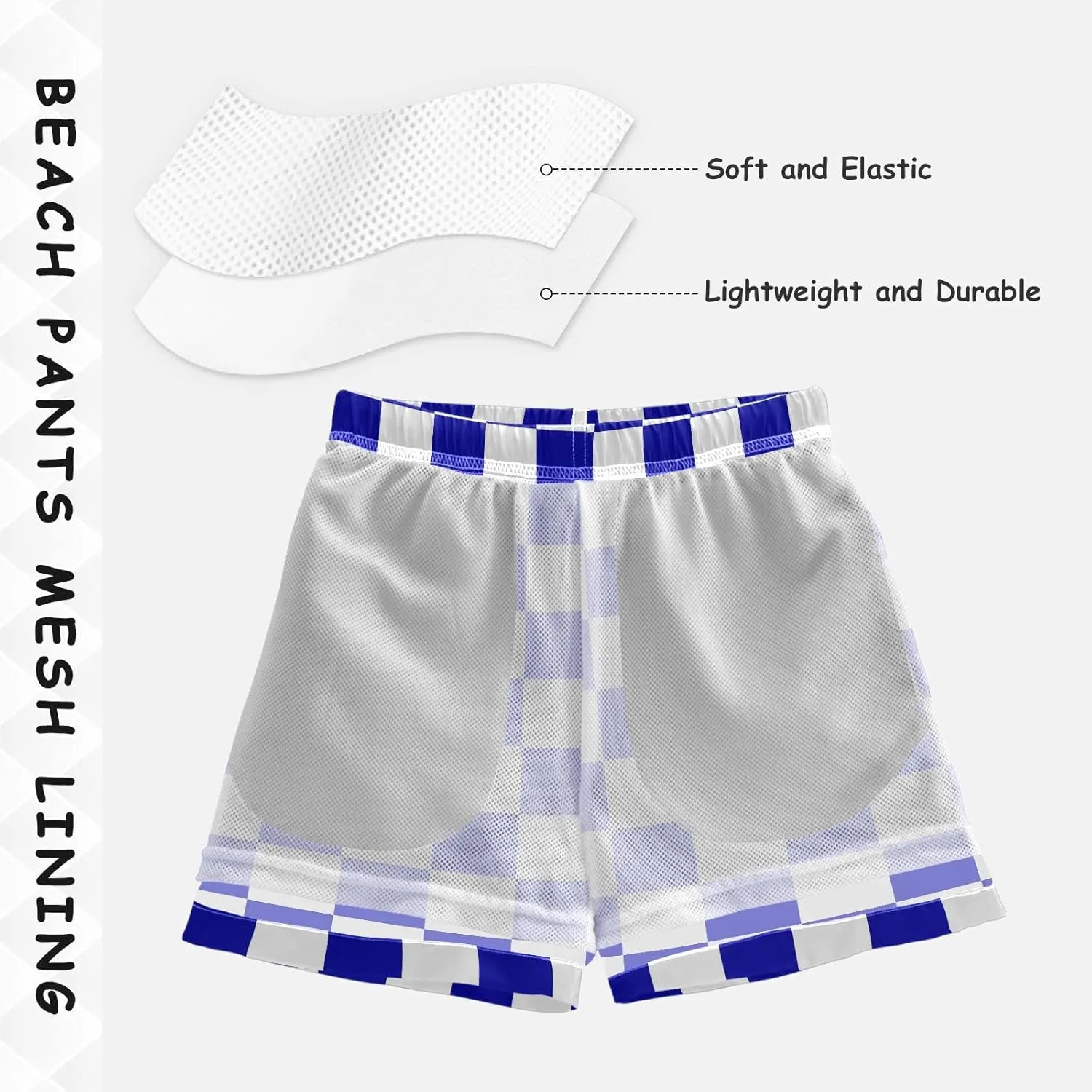 Buffalo Check Plaid Boys Swim Trunks Checkerboard Toddler Beach Board Shorts Summer Bathing Suit 2T