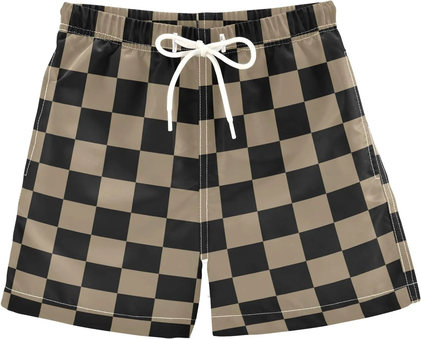 Buffalo Check Plaid Boys Swim Trunks Checkerboard Toddler Beach Board Shorts Summer Bathing Suit 2T