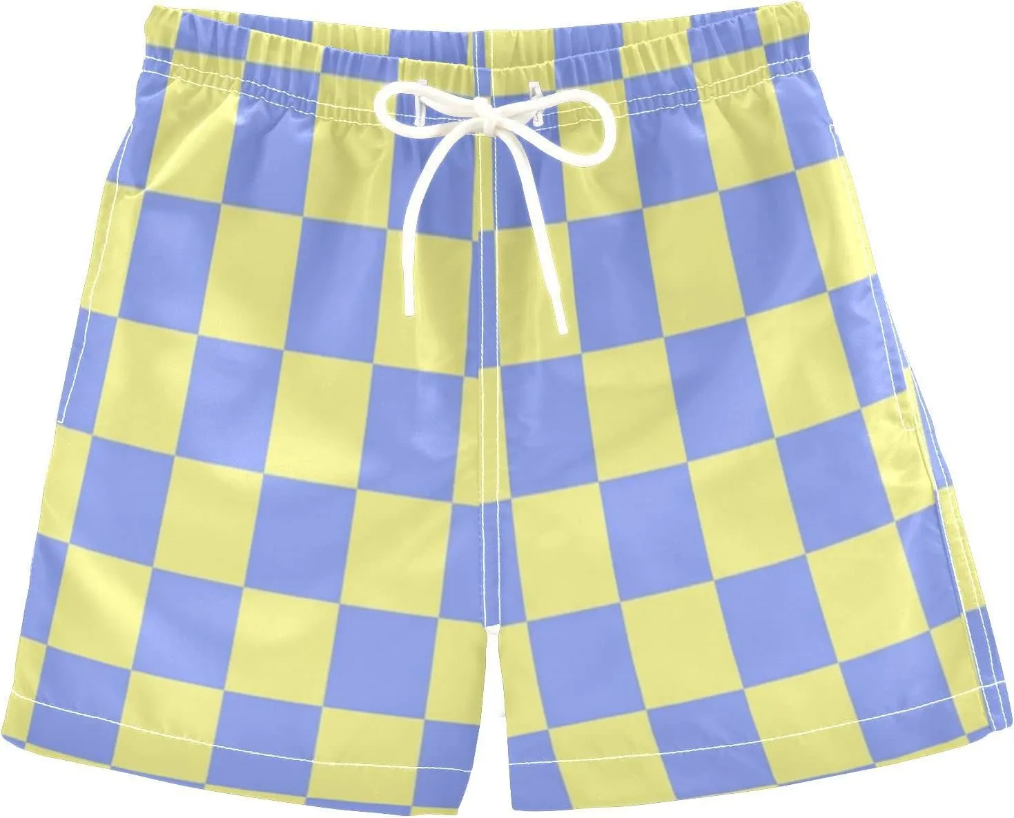 Buffalo Check Plaid Boys Swim Trunks Checkerboard Toddler Beach Board Shorts Summer Bathing Suit 2T