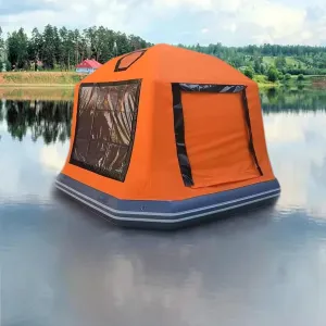Camping Tent Easy Set Up Inflatable Floating Tent Pool Floats Bed Fishing Raft Boat