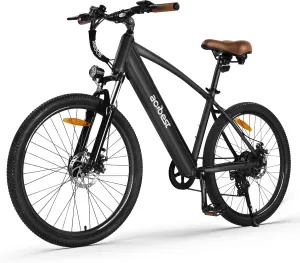 Core Electric Bike for Adults - 468Wh Removable Battery, 26 inch Step Thru Electric Bicycle, Peak 750W Brushless Motor Cityrun Ebike, with 7 Speed, Up to 50 Miles, E-Bikes