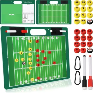 Desoto Dry Erase Double-Sided Premium Coaches Clipboard, Tactical Magnetic Board Kit, Magnetic Coaching Board, Coaches Gift for Coaches(Soccer, Football, Basketball, Baseball)
