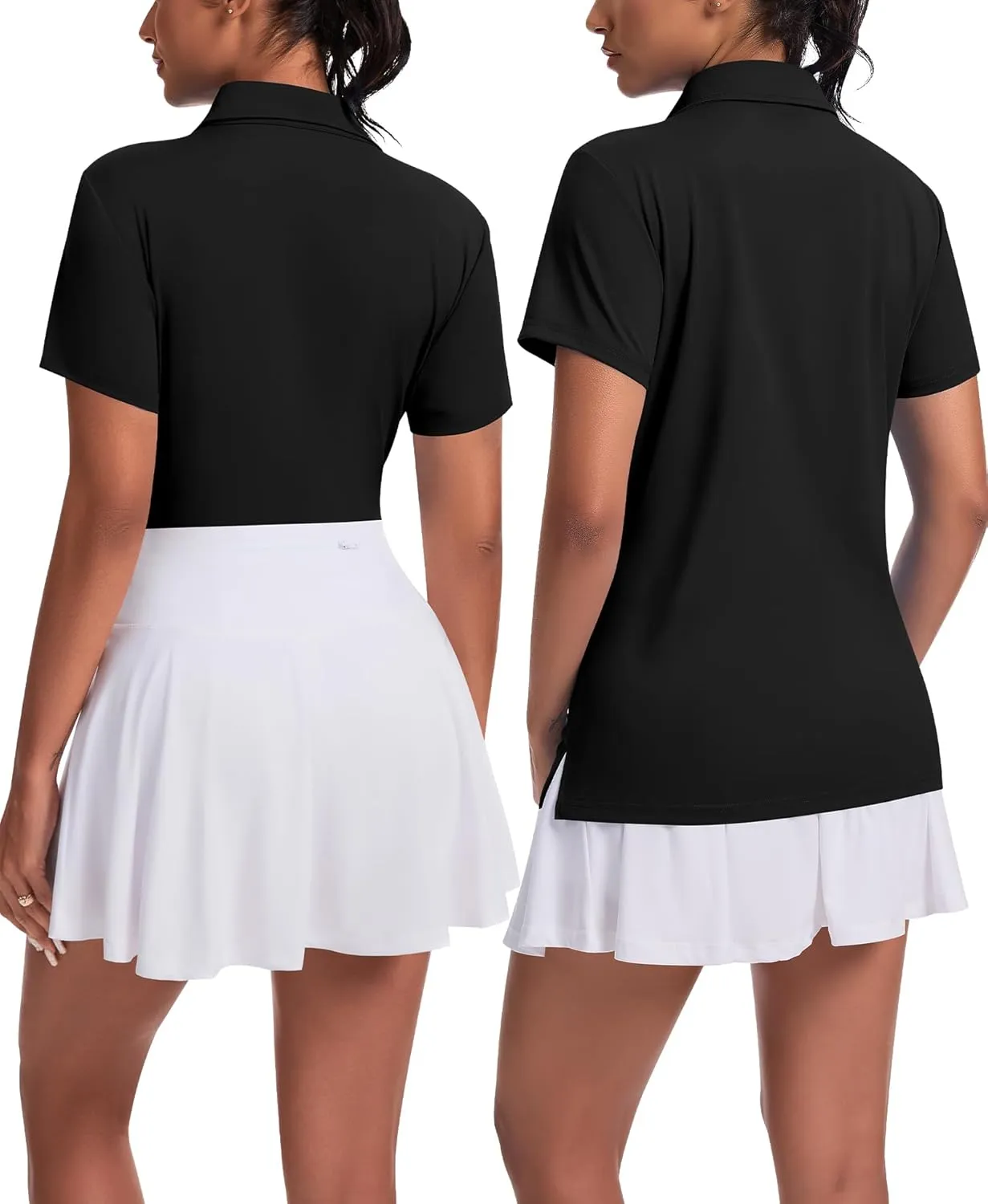 JoyGirl Womens Golf Shirt Polo Shirts Short Sleeve Collared Tops UPF 50  Button Down Tennis Shirts