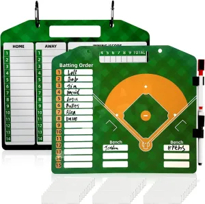 Magnetic Baseball Lineup BoardBaseball Lineup Cards Baseball Lineup Board for Dugout Baseball Accessories 40 Sheets Lineup Cards Baseball Clipboard