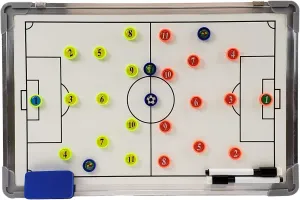 Murray Sporting Goods Magnetic Soccer Dry Erase Coaches Clipboard | Large Soccer Magnet Lineup Coaching Strategy Tactics Board