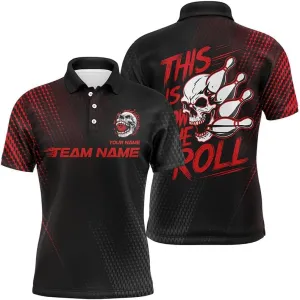 Personalized Bowling Shirts, Customized Bowlings Jersey, Black and Bowlings Polo, 1/4 Zip Shirt