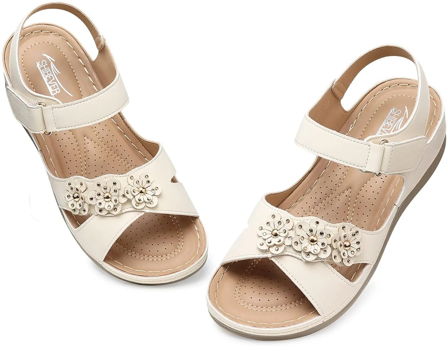 SHIBEVER Wedge Sandals for Women Dressy: Women Comfortable Summer Platform Casual Dress Sandal