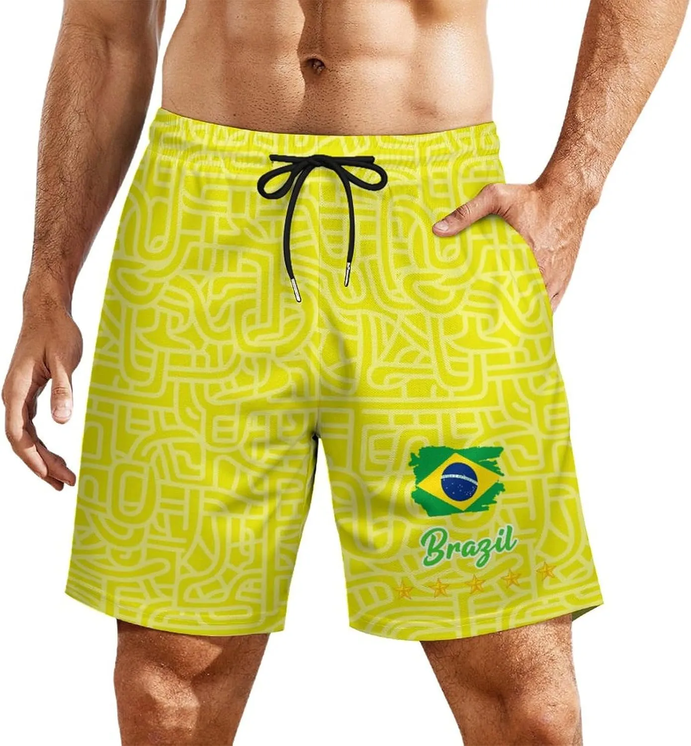 Soccer National Team Shorts, Soccer Flag Beach Trunks Swim Hawaii Training Shorts for Fans Gifts Men S-2XL