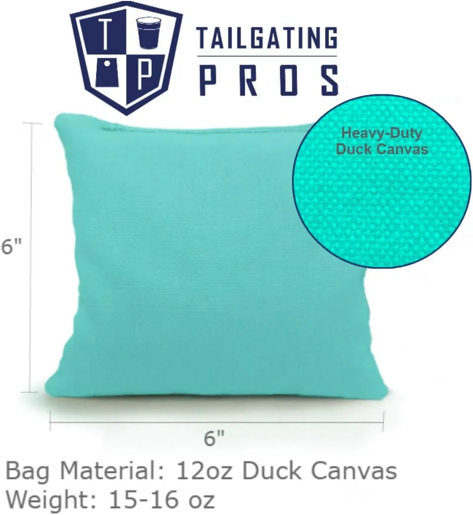 Tailgating Pros Cornhole Board Set w/Bean Bags and Carrying Case - 4'x2' Corn Hole Toss - Tournament and Lightweight Options - Optional LED Lights