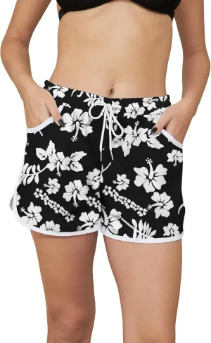 TMSD Women's Summer Board Shorts Quick Dry Beach Swim Trunks with Pocket