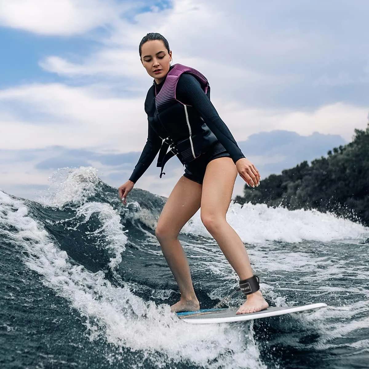 WOOWAVE SUP Leash Premium Stand Up Paddle Board Surfboard Leash Coiled 8/10 feet Stay on Board with Waterproof Wallet/Phone Case