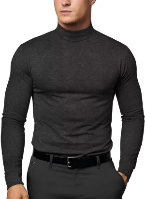 Zengjo Mock Turtleneck Thermal Undershirt Mens Long Sleeve Baselayer Shirts